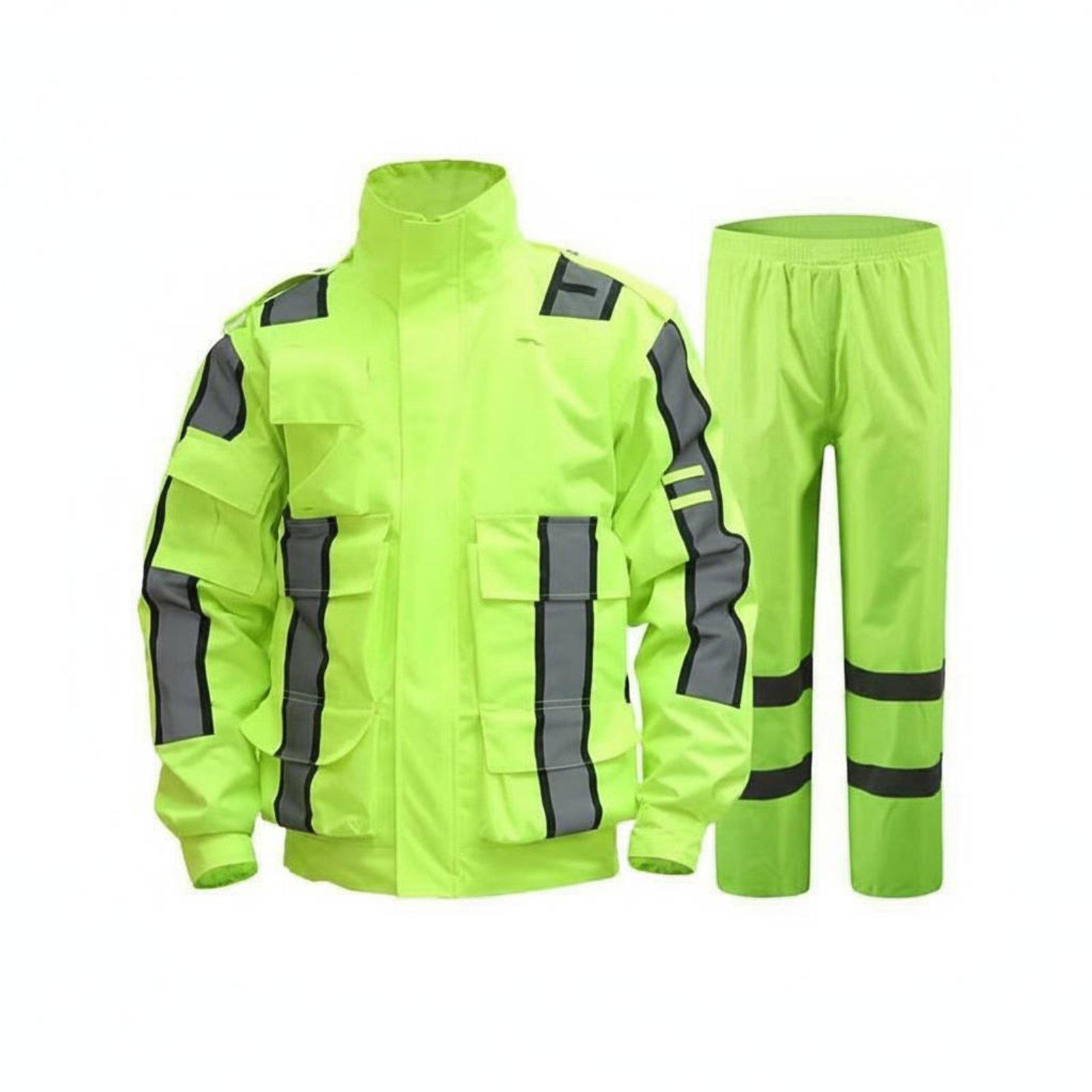 Motorcycle Gear Jacket - Combinaison de pluie réfléchissante haute visibilité,