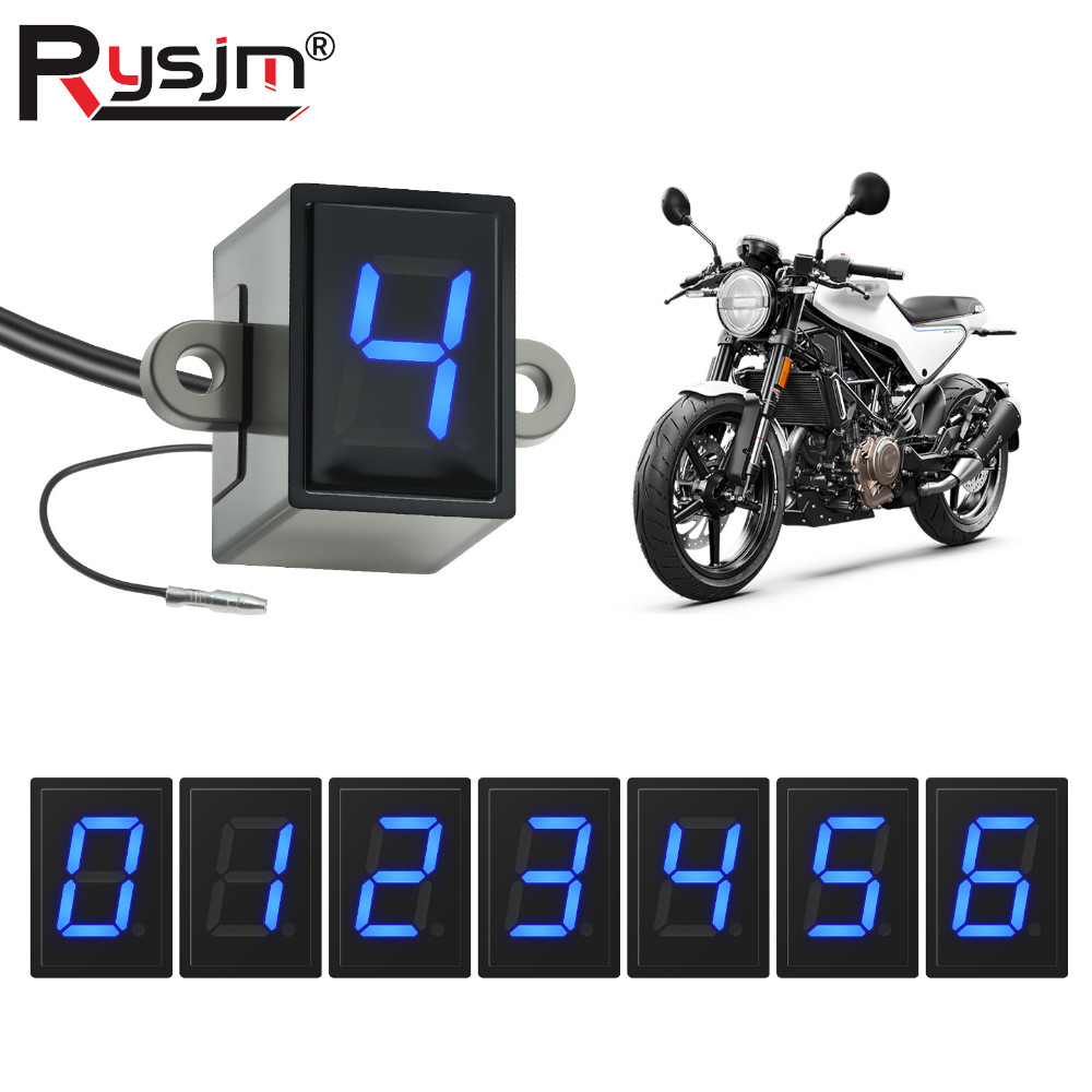 Motorcycle Gear Blue - Indicateur de vitesse numérique universel pour
