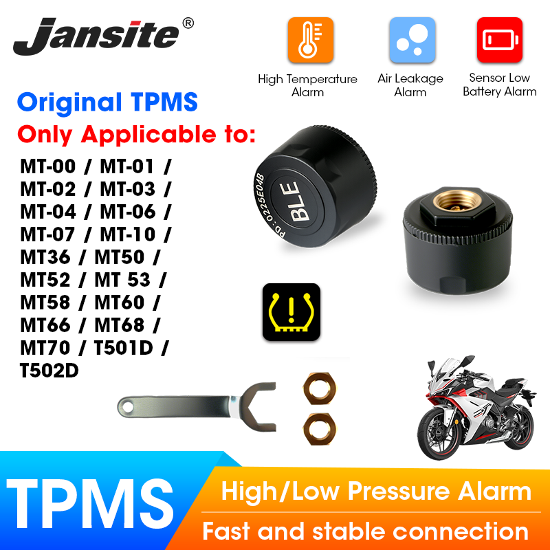 Tyre Pressure Gauge - Jansite Moto TPMS conçu pour le