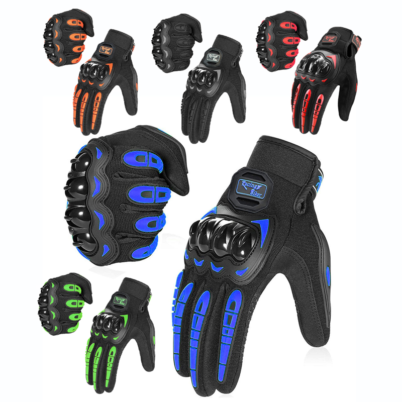 Motorcycle Gear Blue - Gants de moto de course pour