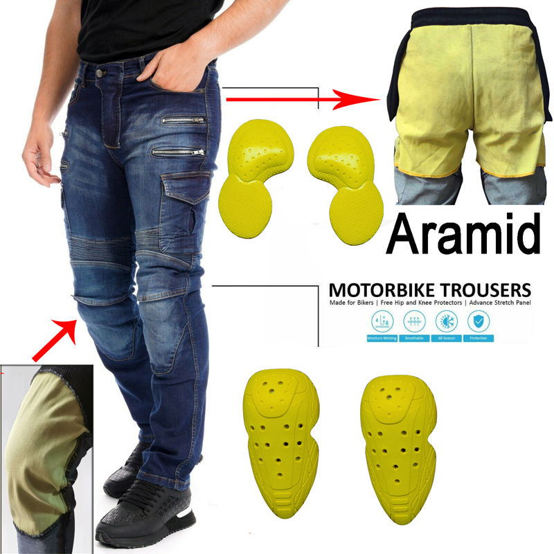 Motorcycle Gear Blue - Pantalon de moto noir pour homme,