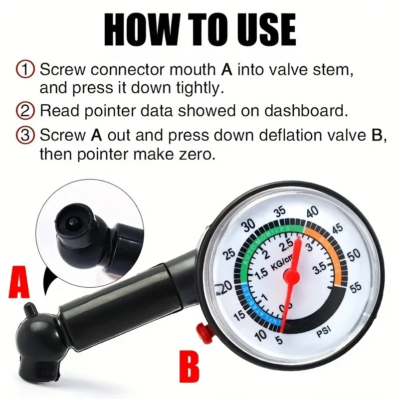 Manomètre de pression de pneus - Tyre Pressure Gauge avis et prix