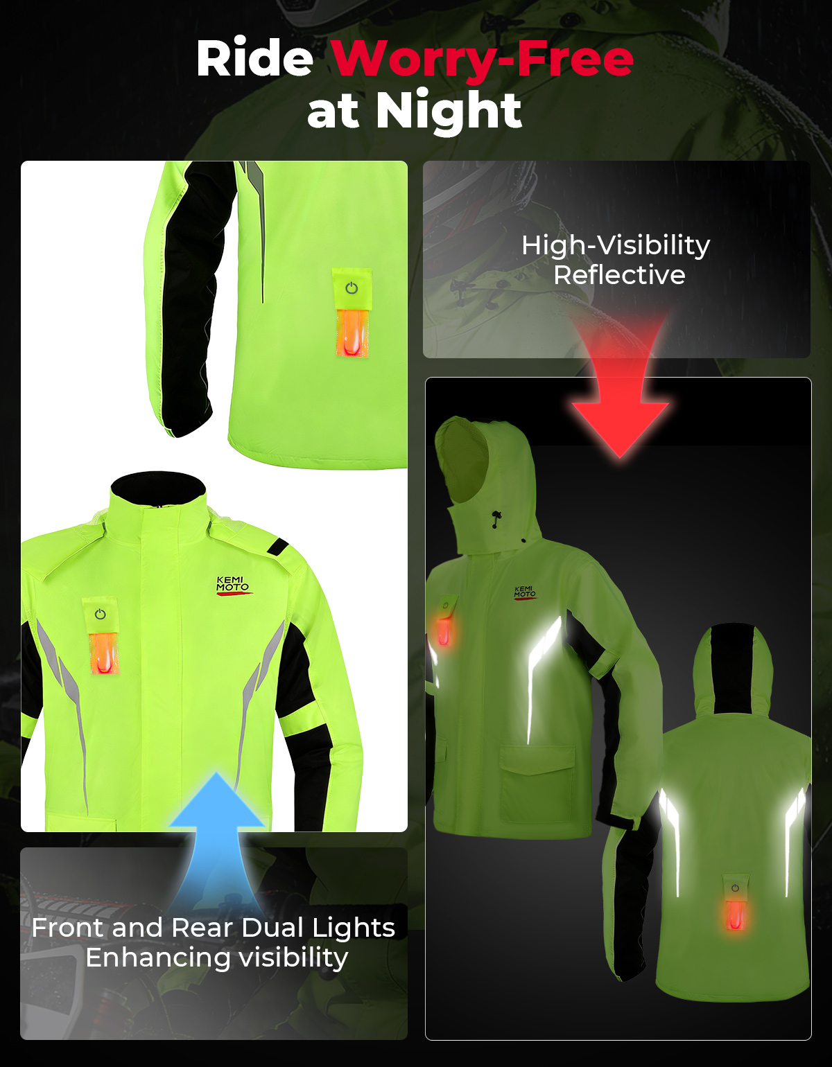 KEMIMOTO Ensemble imperméable  - Motorcycle Gear Jacket avis et prix