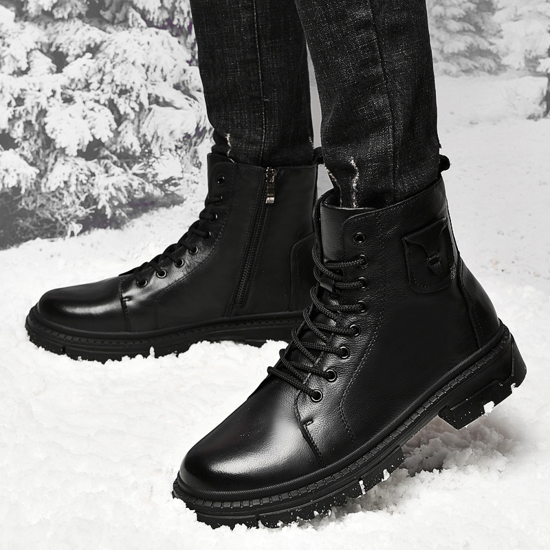 Bottes en cuir véritable pour  - Motorcycle Gear For Winter avis et prix