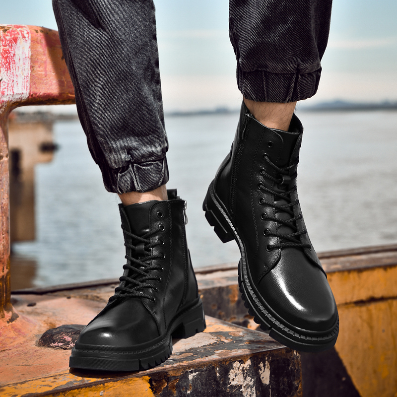 Bottes en cuir véritable pour  - Motorcycle Gear For Winter avis et prix